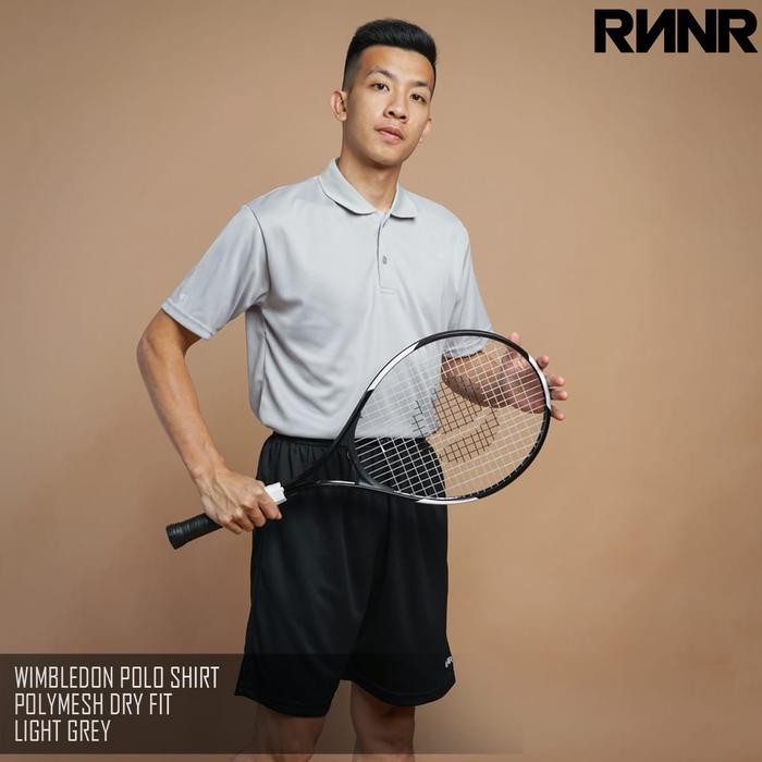 (Allthebest) Polo Shirt Wimbledon bahan DryFit untuk Olahraga Tennis atau Golf