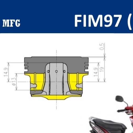 Piston Fim Yamaha Mio J Mio Soul Gt Fino Injeksi 115 Pin13 Fim97