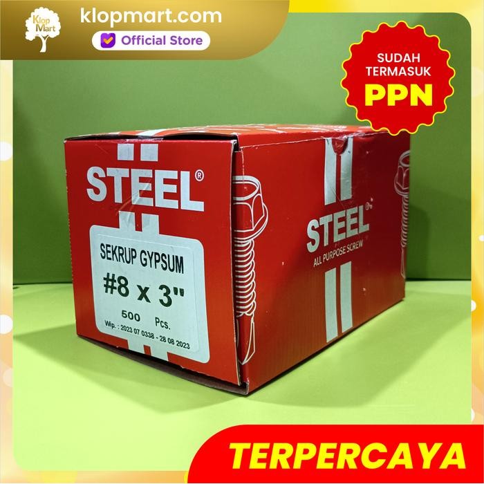 SKRUP SEKRUP GYPSUM STEEL 7CM 8X3" - PER DUS
