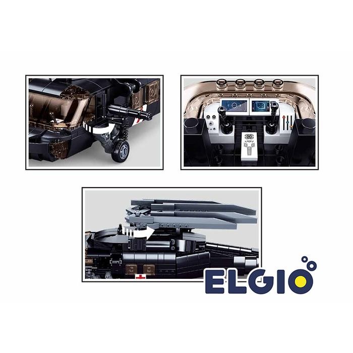 Sluban Bricks Helikopter Uh-60 Medical Army Helicopter B1012