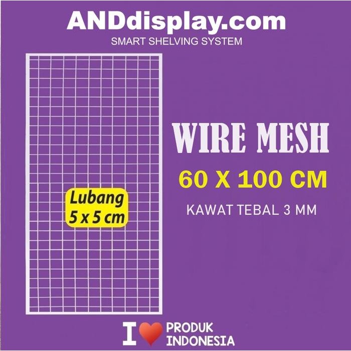 WIRE GRID MESH 60 X 100 CM - KAWAT JARING KOTAK - RAM DINDING BINGKAI
