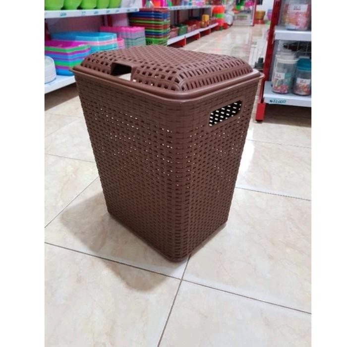 Keranjang Baju Kotor Anyam - Keranjang Laundry - Laundry Troy