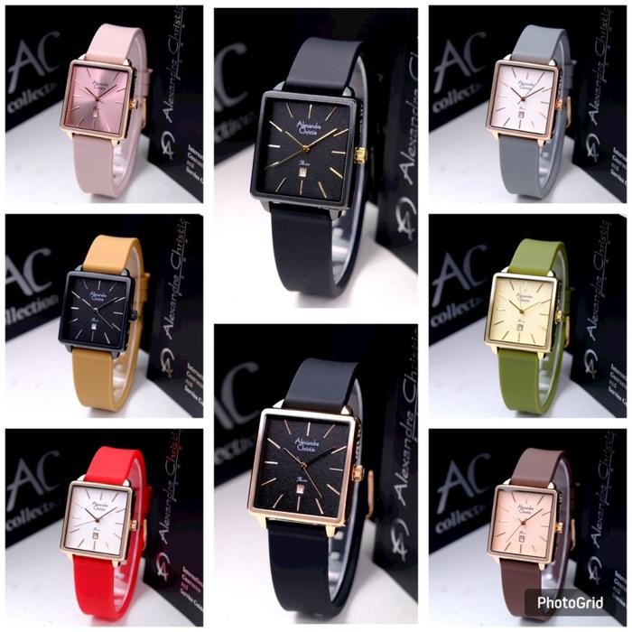 JAM TANGAN WANITA ALEXANDRE CHRISTIE AC 2810 AC2810 RUBBER
