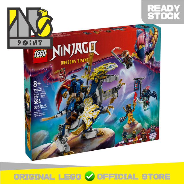 LEGO 71843 Ninjago Naga Mech Rider Mainan Anak 584 Pcs