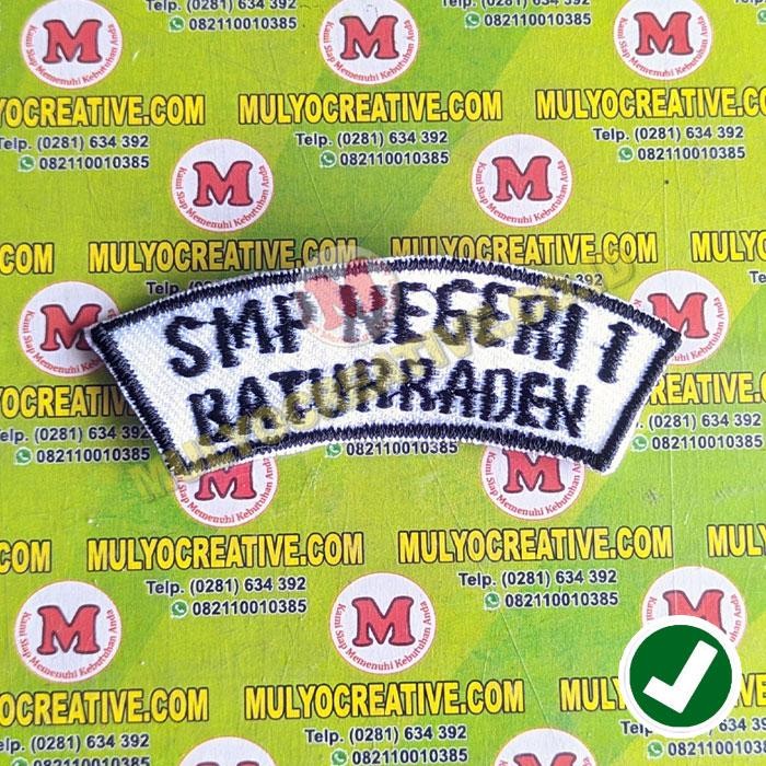 

Bordir Identitas Sekolah SMP N 1 Baturraden Bordir Sekolah Custom PREMIUM