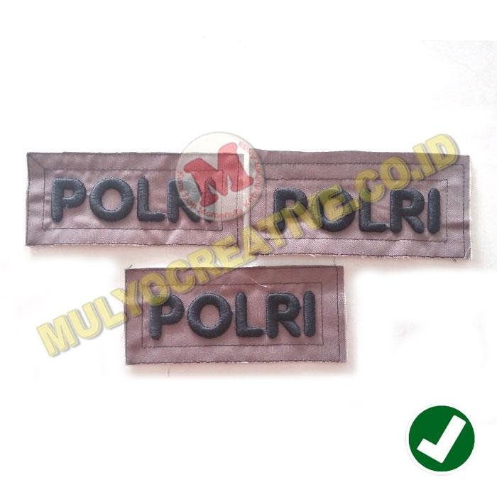 

Badge Patch Bordir Huruf Timbul Tulisan POLRI Bordir Timbul Murah PREMIUM