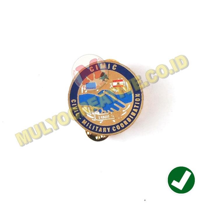 

Pin Cimic Pin Logo Civil Military Coordination Model Bulat Murah PREMIUM