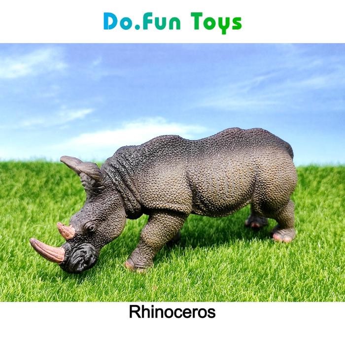 Rhinoceros New Animal Figure / Miniatur Mainan Binatang Badak