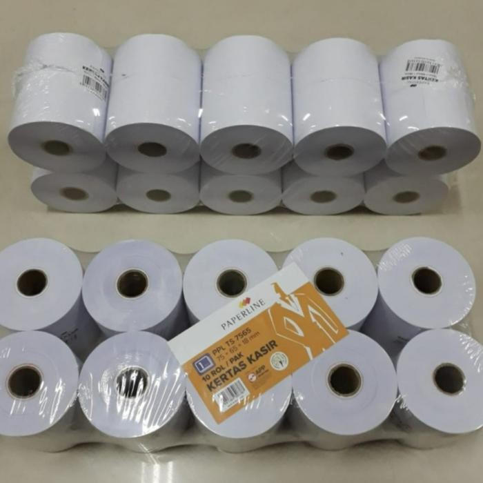 

Paperline Kertas Kasir / Tellstruk 75X65X18 Mm 1 Ply / Pak