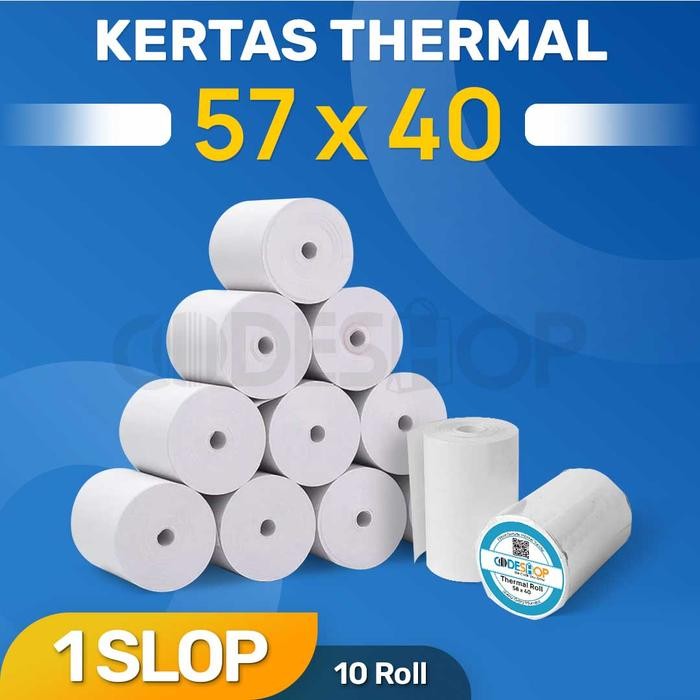 

Kertas Kasir Codeshop 57X40 Mm Cetak Struk Thermal 58 X 40