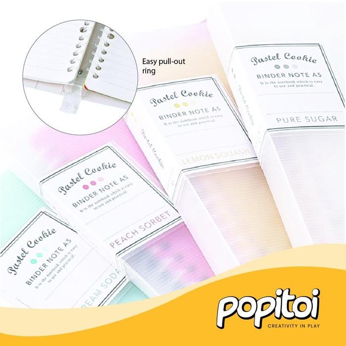 

Kokuyo Pastel Cookie Loose Leaf Binder A4 A5 B5 With Index Tabs Note Book Buku Catatan