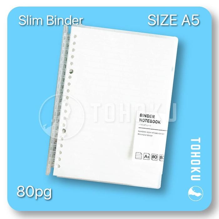 

Slim Binder Transparan Notebook A5 Loose Leaf (Muji Style)