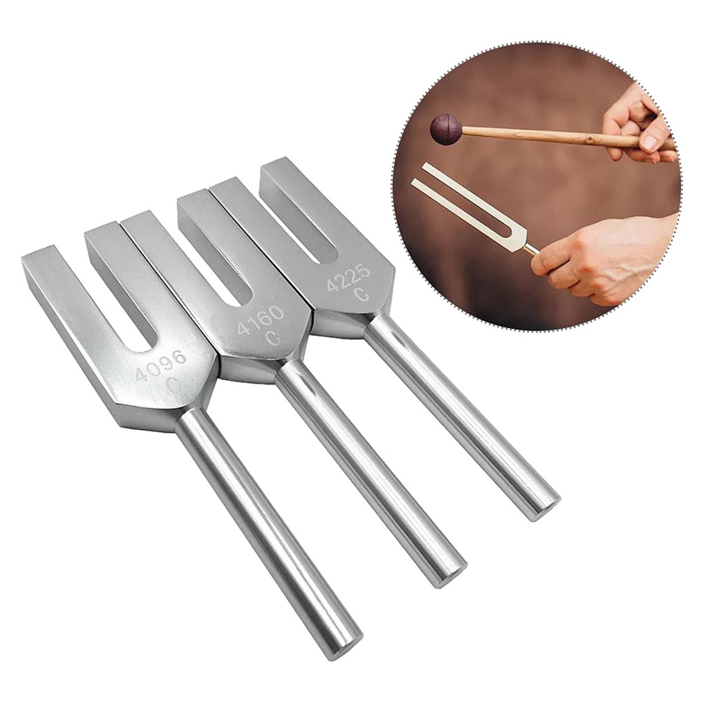 Tuning Forks Set 4096 Hz 4160 Hz 4225 Hz Tuning Forks Set Tuning Fork with Wooden Hammers and Cloth