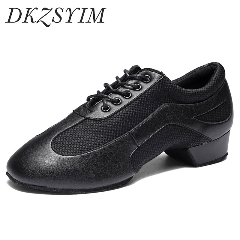 DKZSYIM Latin Dance Shoes Ballroom Modern Tango Jazz soft sole Shoes practice dance shoes Men and Wo