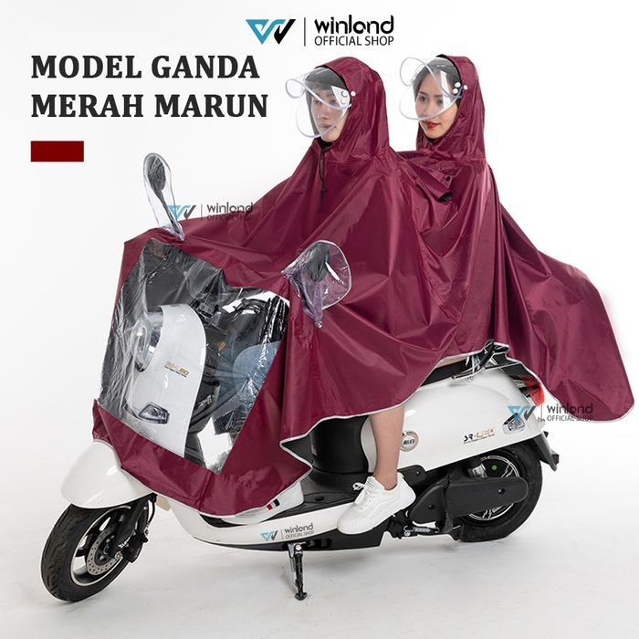 [COD]Winland Jas Hujan Ponco Wanita Jas Hujan pria motor JAS HUJAN MOTOR 2 KEPALA FULL BODY MOTOR