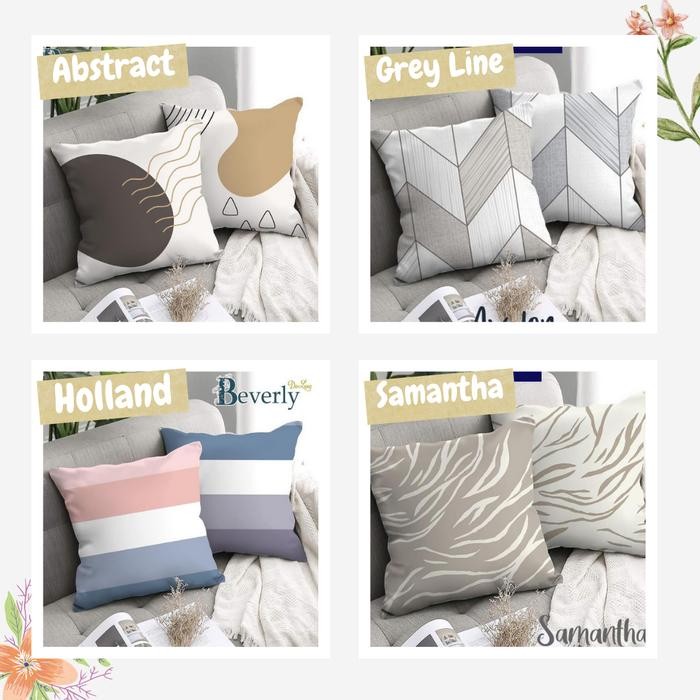 Bantal Sarung Bantal Sofa 35x35 40x40 45x45 50x50 60x60 Set GENDUT