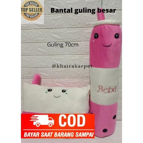 Bantal guling boba besar LED