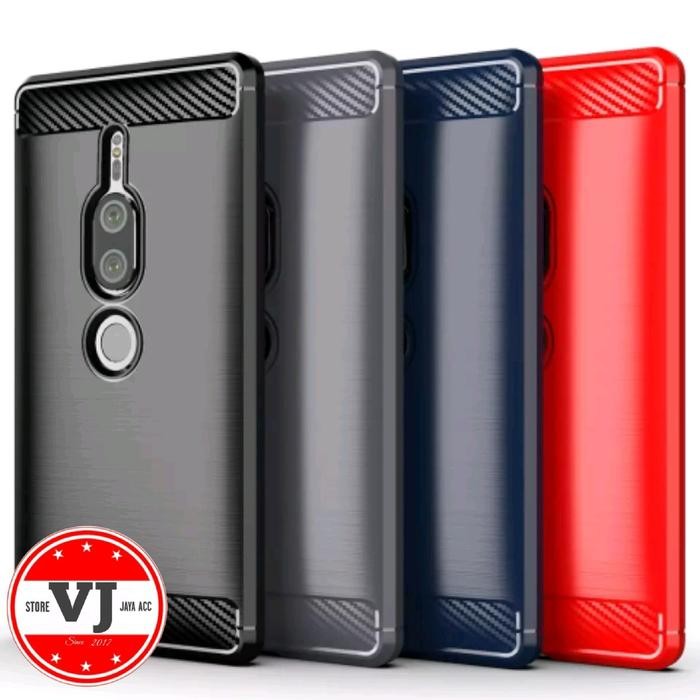 Softcase Carbon Fiber Silikon Sony Xperia XZ2 PREMIUM Case Sony XZ2P