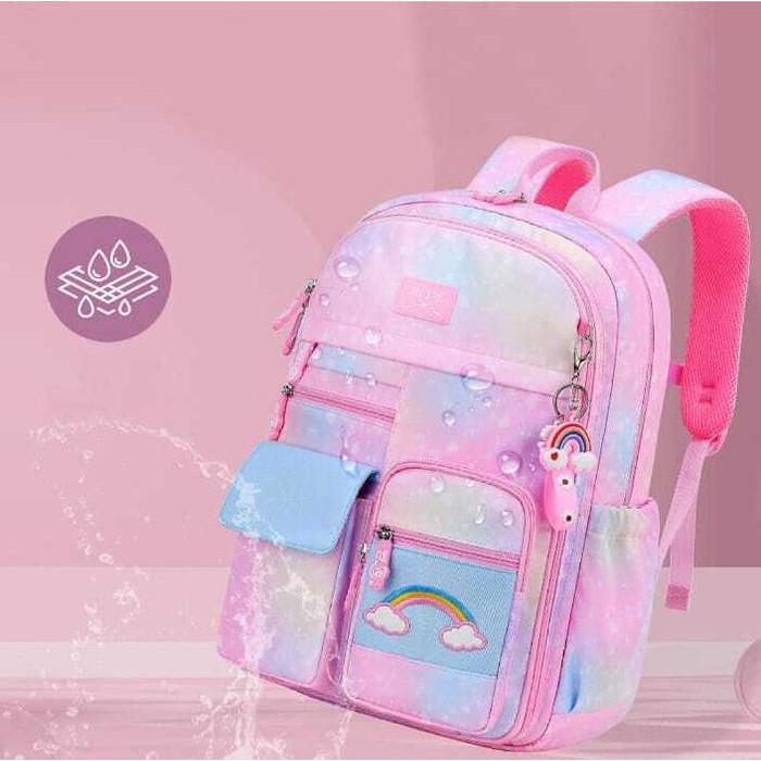BARU.. TAS SEKOLAH ANAK PEREMPUAN IMPORT ANTI AIR MODEL KULKAS PELANGI, TAS SEKOLAH ANAK PEREMPUAN