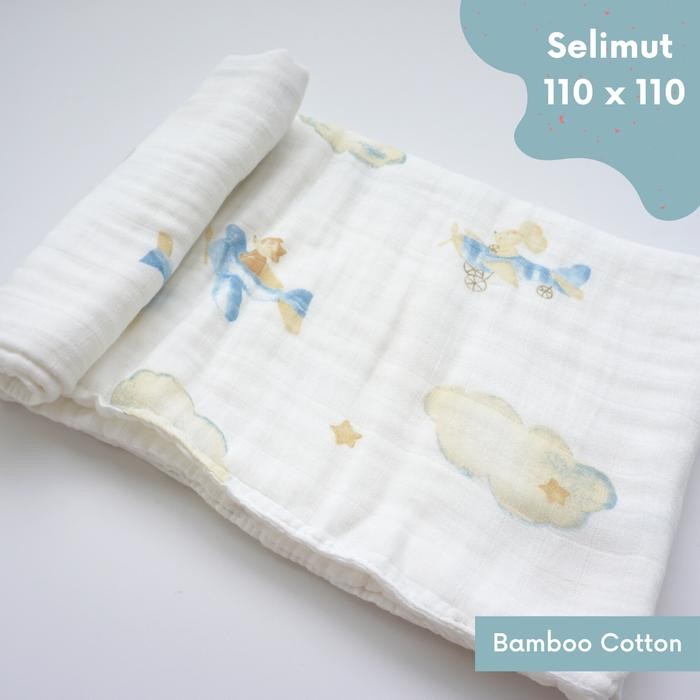 Kain Selimut Bayi Cotton Bamboo Muslin Hoppipollakids - Adventure