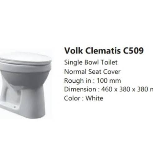 KLOSET DUDUK VOLK C509 CLOSET PUTIH WC TANPA TANGKI MANUAL