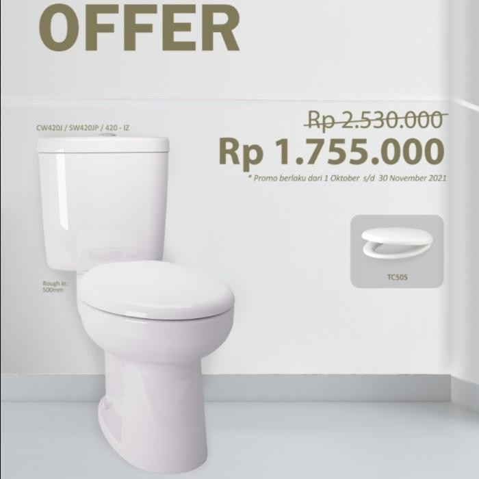 KLOSET DUDUK TOTO CW420J / CLOSET DUDUK CW 420J / CW 420 J