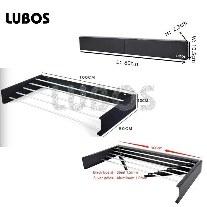 LUBOS JEMURAN BAJU INVISIBLE DINDING LIPAT GANTUNG APARTEMEN MINIMALIS