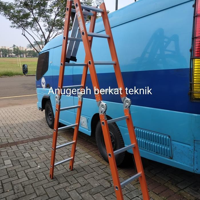 

Terlaris Tangga Lipat Alumunium Multifungsi 4,6 Meter Black Foot