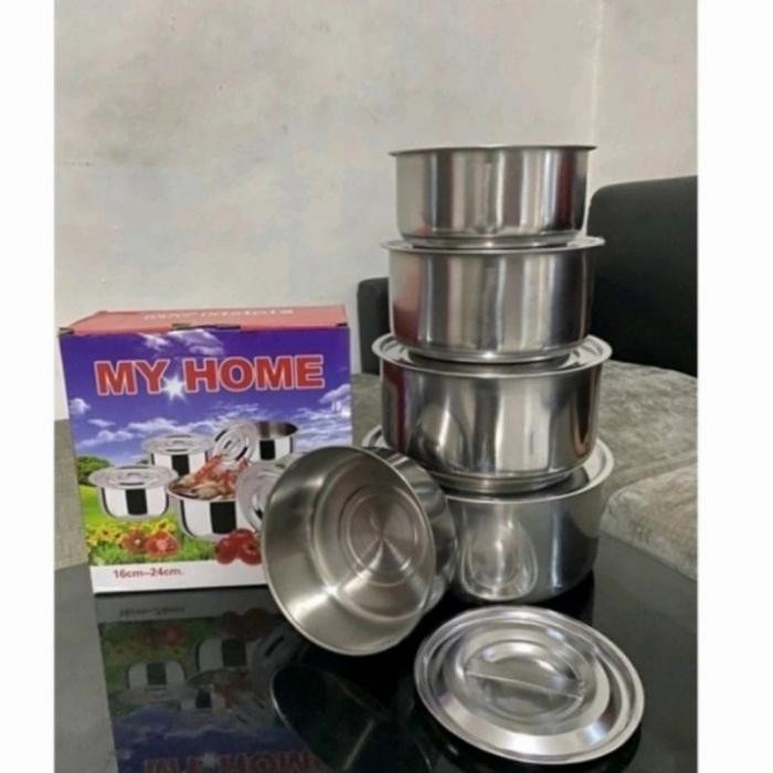 (MY HOME) PANCI BERANAK 5 SUSUN MY HOME ALAT MASAK PANCI STAINLESS STEEL 5 SUSUN