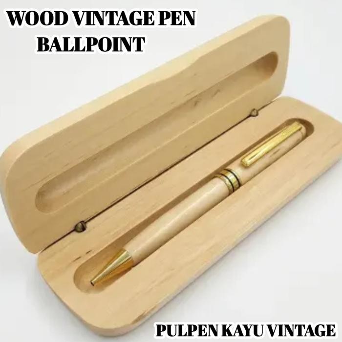 

Ballpoint Mewah Pulpen Kayu Vintage Lengkap Dengan Box Kayu Exlusive Stationery