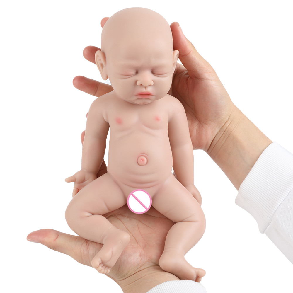 IVITA 12" Full Body Silicone Reborn Baby Doll Realistic Silicone Girl Preemie Lifelike Doll for
