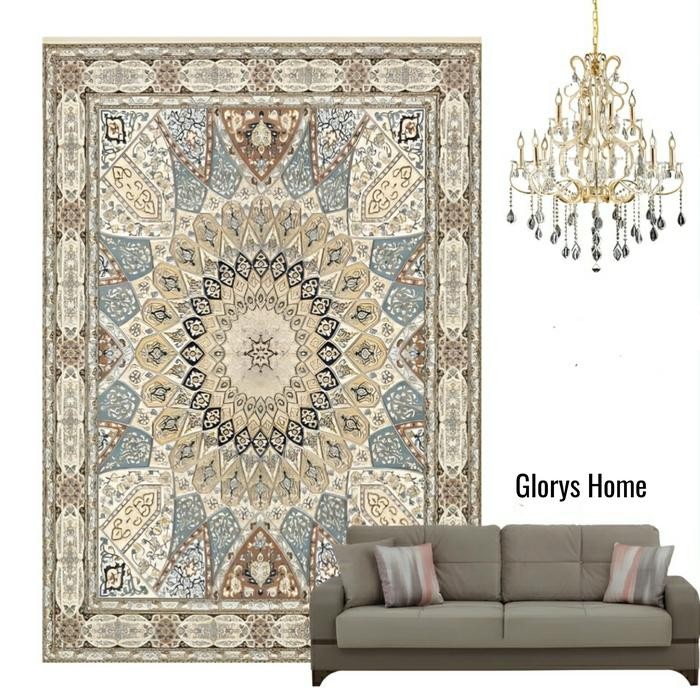 Karpet lantai ruang tamu permadani klasik motif turki