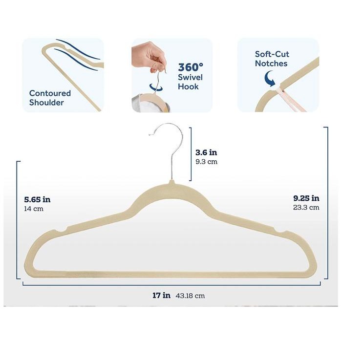 Velvet Hanger Hanger Beludru Premium Luxury Hanger Gantungan Baju