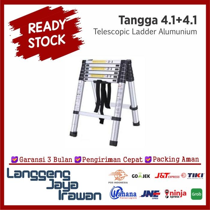 

Terlaris Tangga Double 4.1+4.1 Teleskopik Lipat 8.2M Telescopic Steady Alu Long