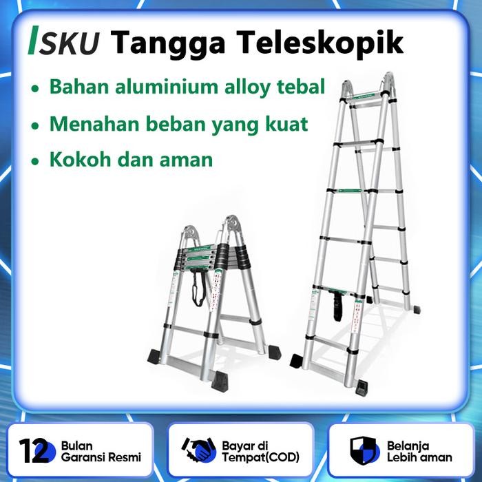 

Terlaris Isku Alumunium Telescopic Ladder/Tangga Teleskopik Multi Spesifikasi