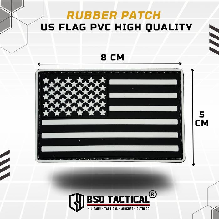 Rubber patch US Flag Pvc high quality patch