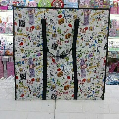 Tas terpal karung motif JUMBO 60x70 / tas terpal laundry / Tas terpal