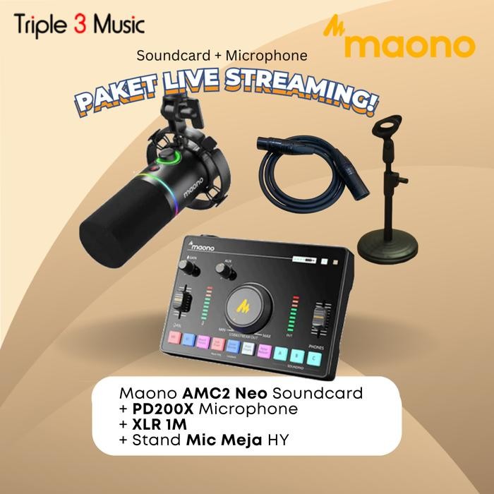 Paket Live Streaming Premium Maono Amc2 Neo + Maono Pd200X