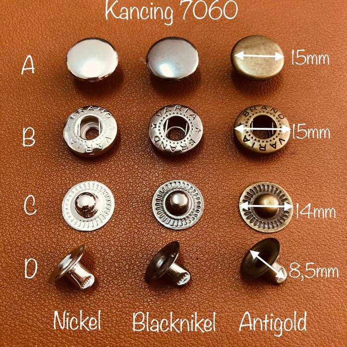 Kancing cetet besi 15mm / kancing snap 15mm / kancing 7060