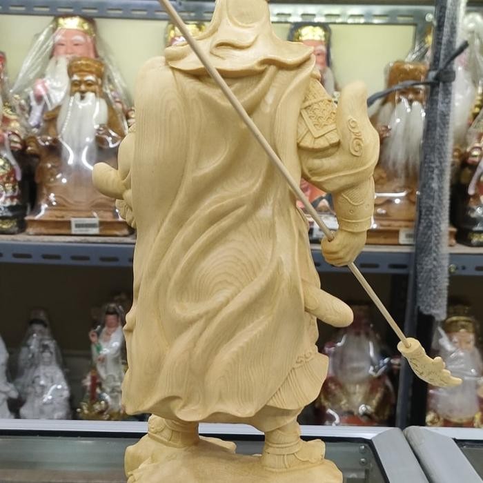 patung dewa kwan kong/kwan kung/kwan te-kayu-12inch