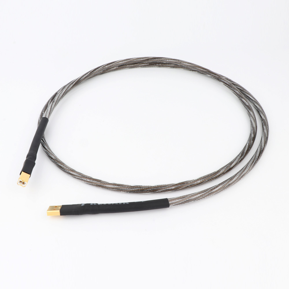 Hi End A-B Type USB Cables Audio DIY Copper Silver OFC Pure Copper