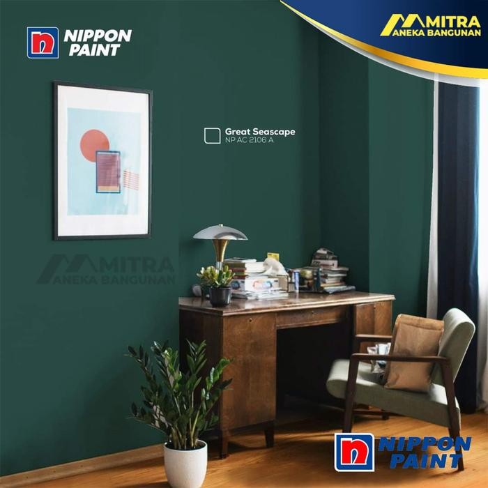 BEST SELLER CAT TEMBOK NIPPON PAINT GREAT SEASCAPE NP AC 2106 A HIJAU TUA VINILEX
