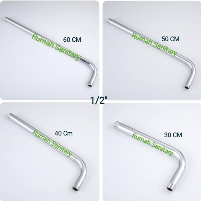 Pipa Tiang Wall Shower 60 Cm Tiang Shower Head Stainless #Gratisongkir
