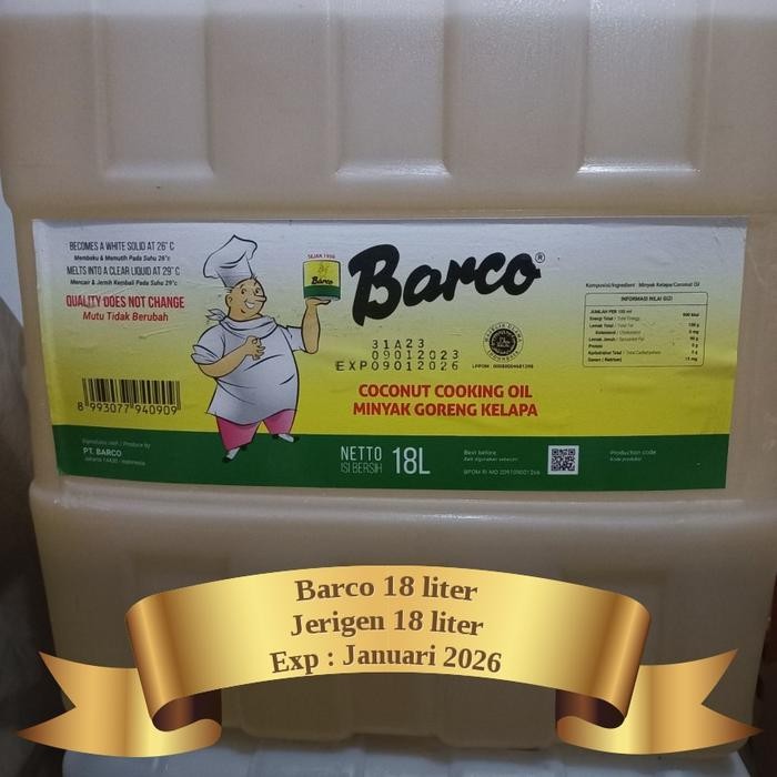 

Barco Minyak Goreng Jerigen 18 liter [best seller]
