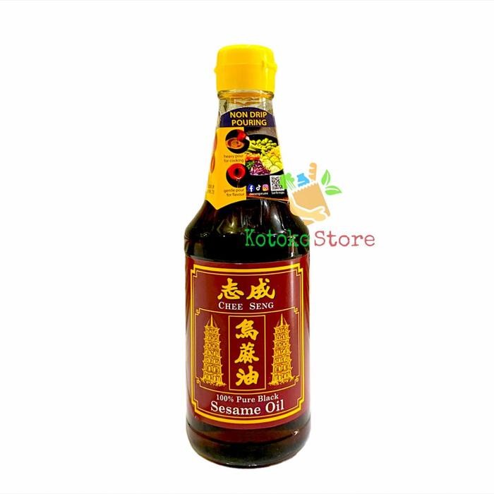 

Chee Seng Pure Black Sesame Oil / Minyak Wijen Hitam Pagoda 320ml [best seller]
