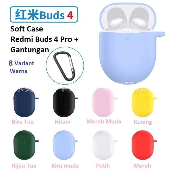 Soft Case Silikon Xiaomi Redmi Buds 4 Buds 4 Pro Buds 4 Lite Carabiner