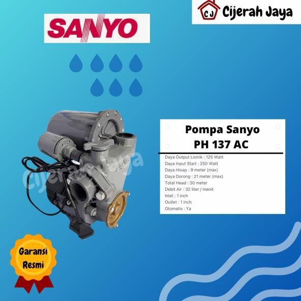 Produk Terbaik] POMPA AIR SANYO PH 137 AC PH137AC PH-137AC / POMPA AIR SANYO OTOMATIS POMPA