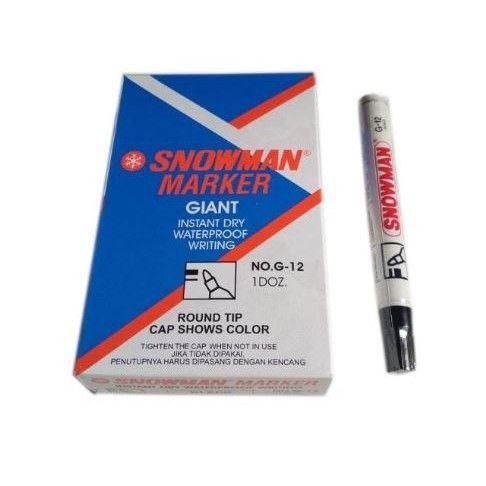 

FLASH SALE (12PC) SPIDOL PERMANEN SNOWMAN MARKER G 12 / SEPIDOL PERMANENT AG 12