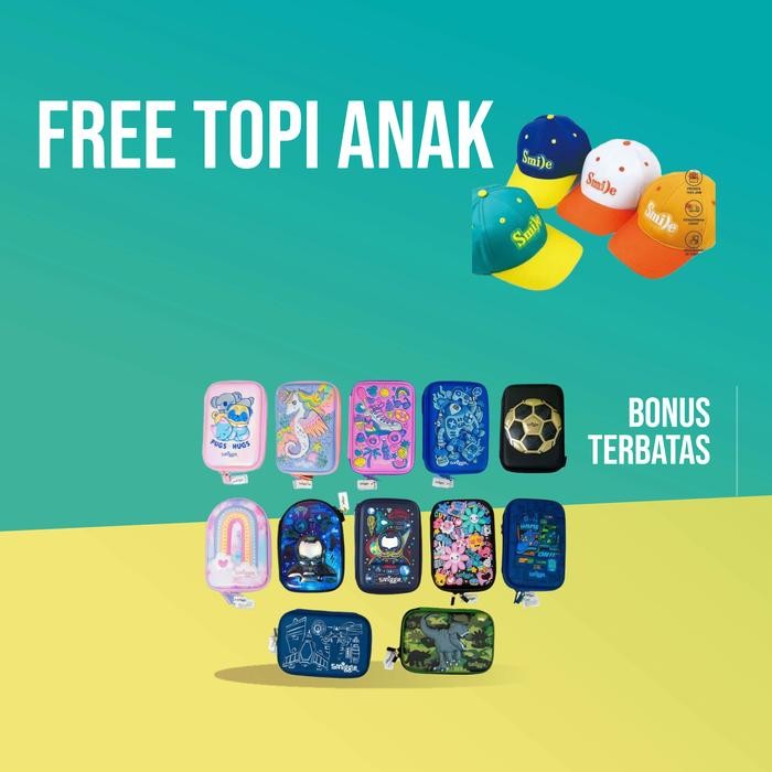 

SMIGGLE Hardtop Pencil Case SMPU Tempat Kotak Pensil Smiggle 3D Kartun