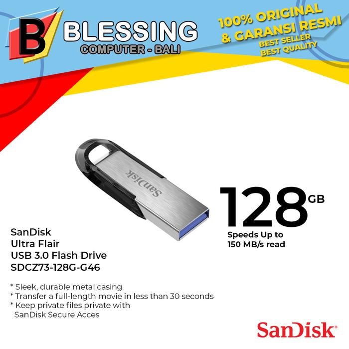 Flashdisk SANDISK Ultra Flair 128Gb flashdisk 128gb flashdrive 128gb